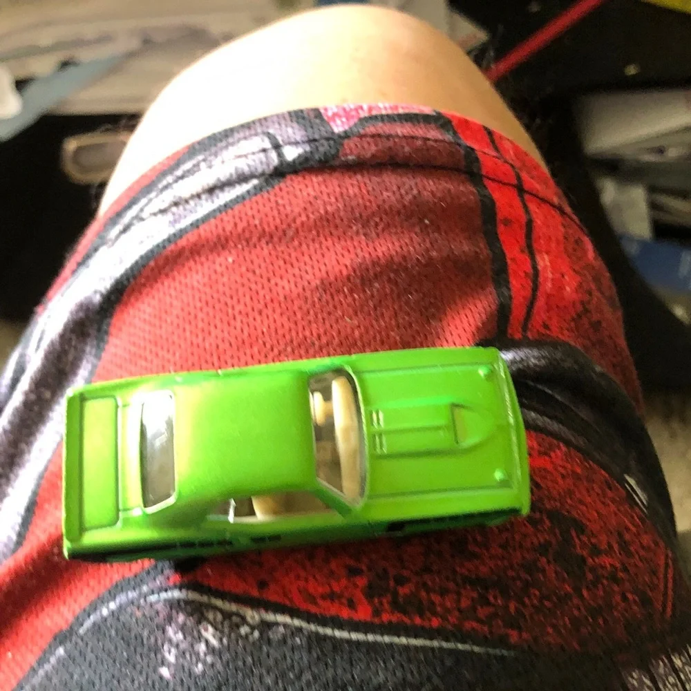 Green Toy Muscle Car Miniature